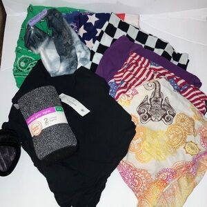 Wonder Nation Gray Toddler Girls' Tights/bandanas/headband bundle